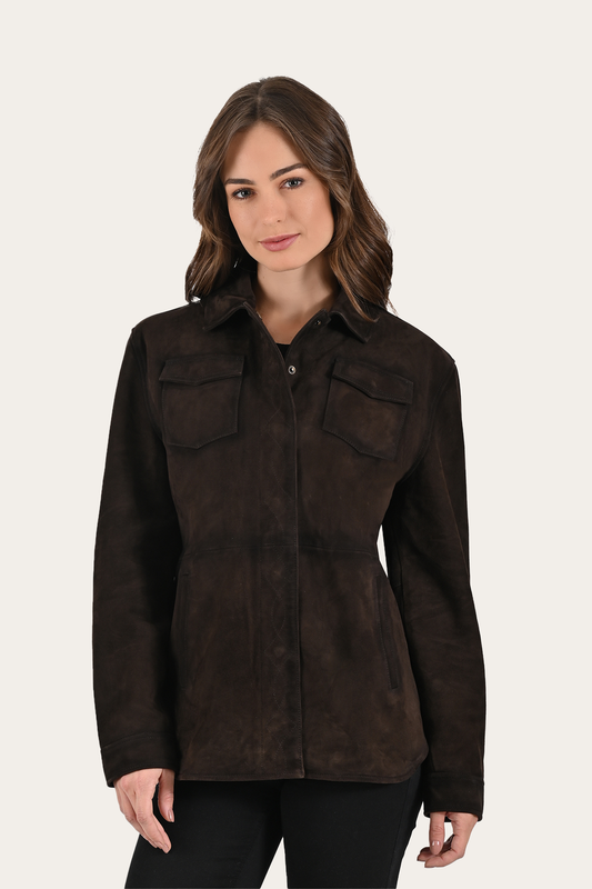 Dark Brown Avett Overshirt Jacket | Frye Exclusive