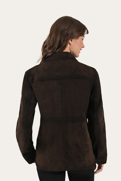 Dark Brown Avett Overshirt Jacket | Frye Exclusive