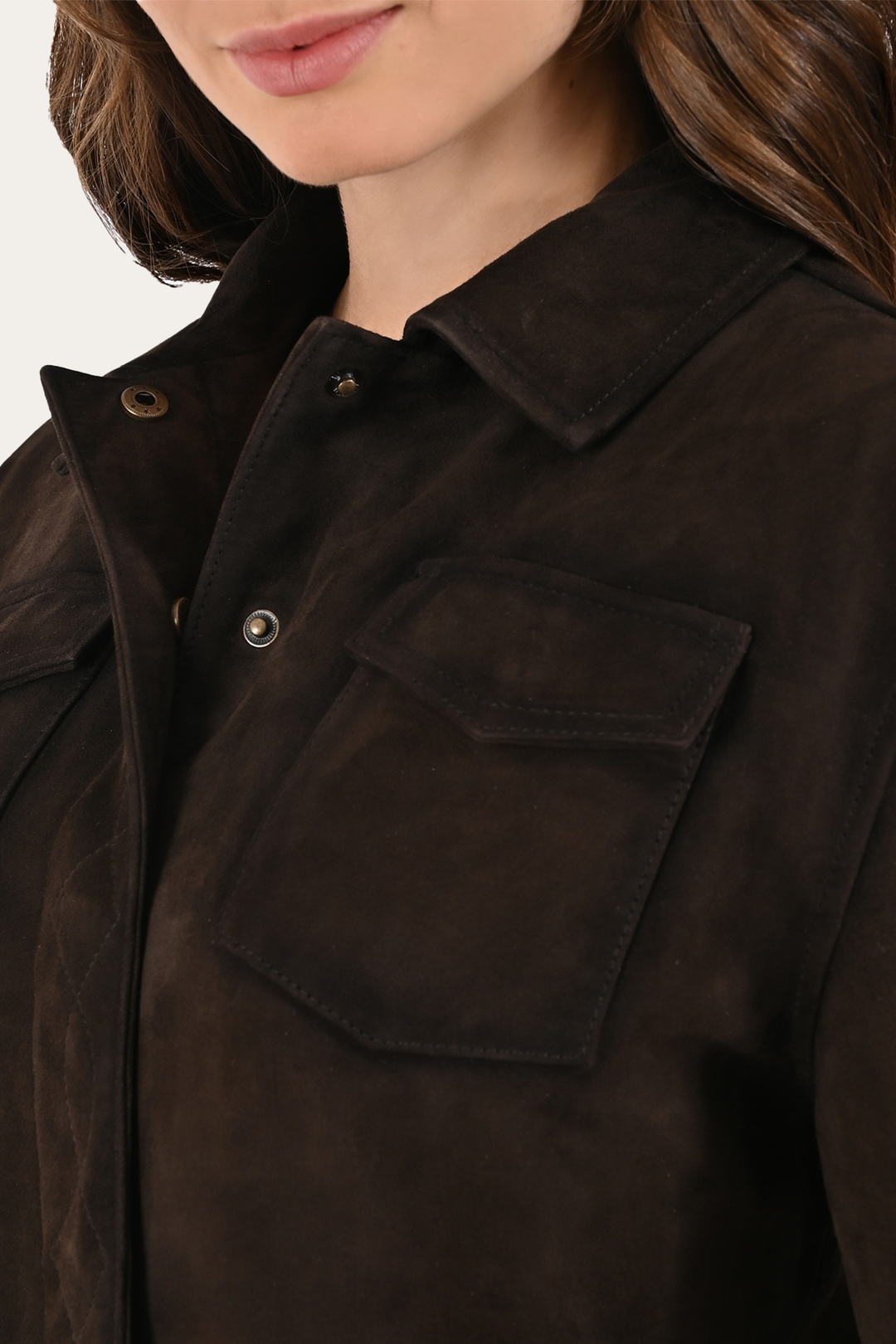 Dark Brown Avett Overshirt Jacket | Frye Exclusive