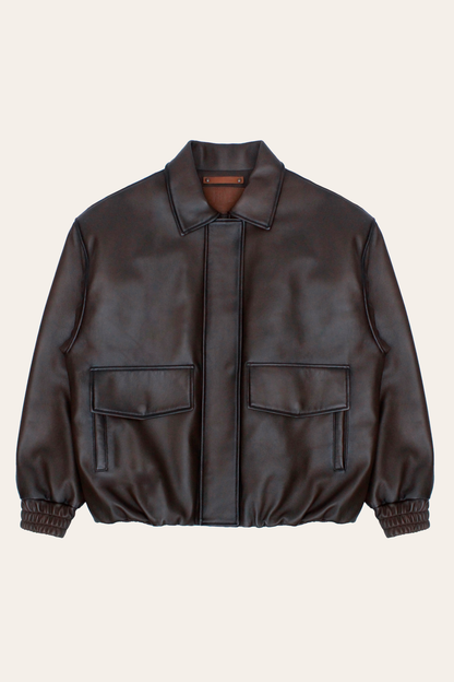 Tobacco Harper Oversized Bomber | Frye Smart Buy