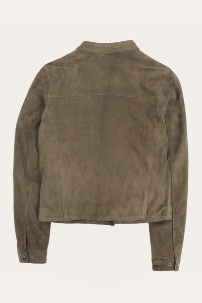 Women’s Taupe Jace Hybrid Biker Racer Suede Jacket | Frye Deals