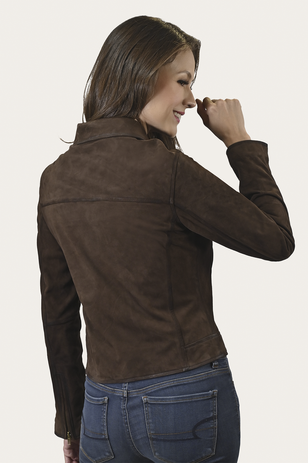 Women’s Dark Brown Clive Elegant Suede Biker Jacket | Frye Best Price
