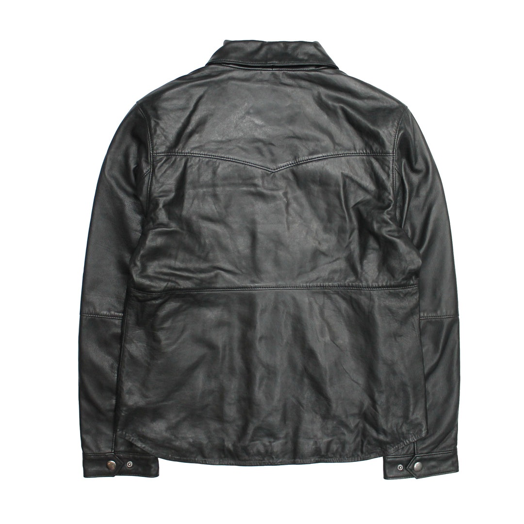 Women’s Black Obadiah Leather Shacket | Frye Special Offer