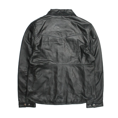 Women’s Black Obadiah Leather Shacket | Frye Special Offer
