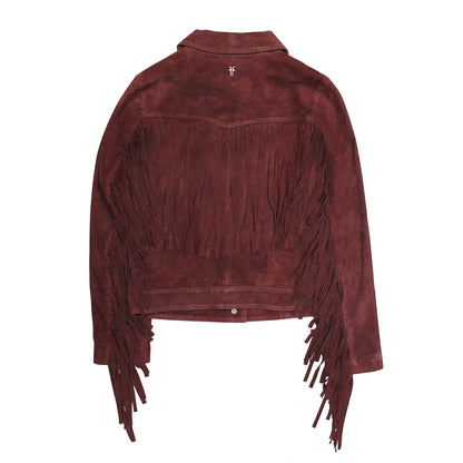 Women’s Oxblood Nash Trucker Suede Jacket | Frye Everyday