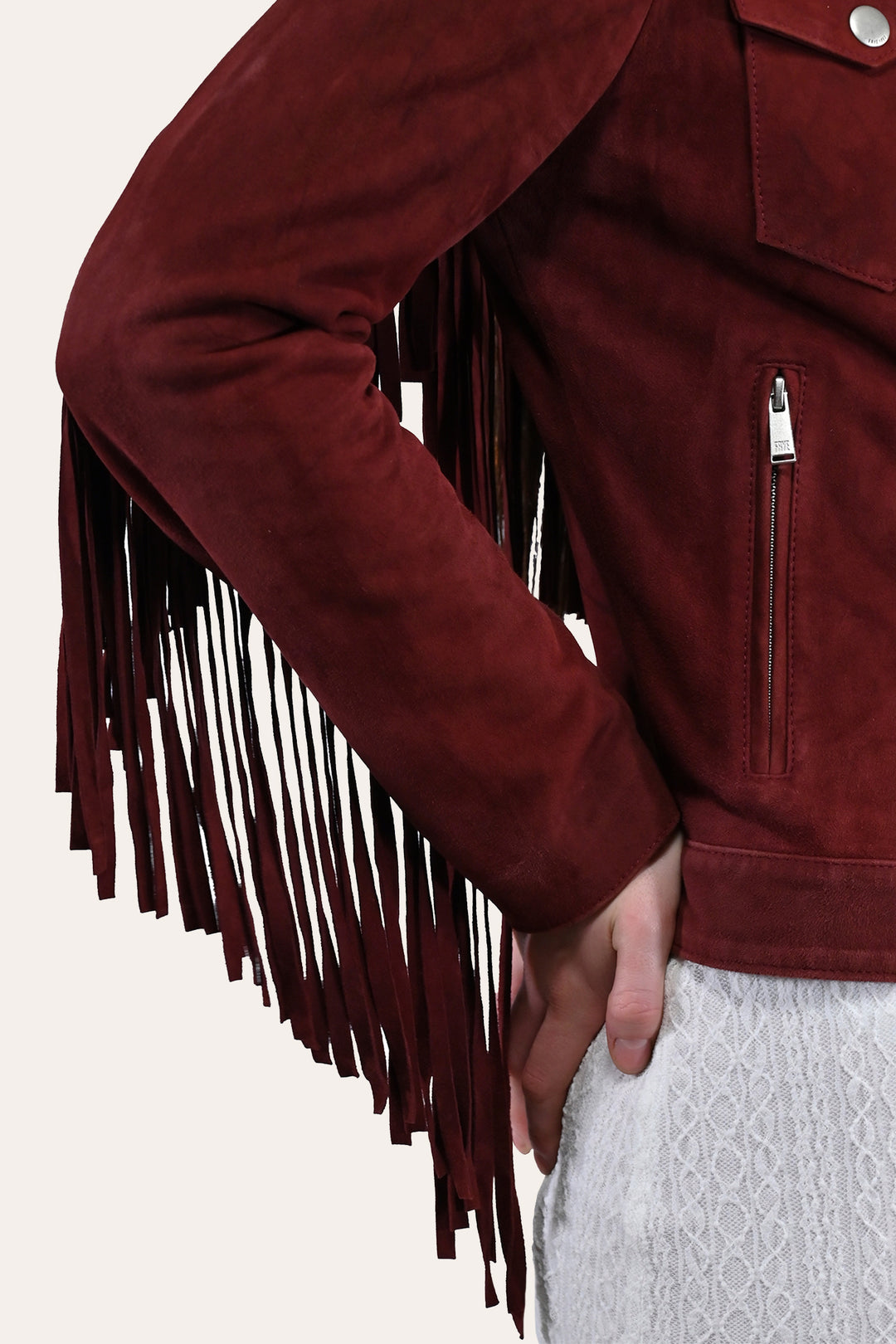 Women’s Oxblood Nash Trucker Suede Jacket | Frye Everyday