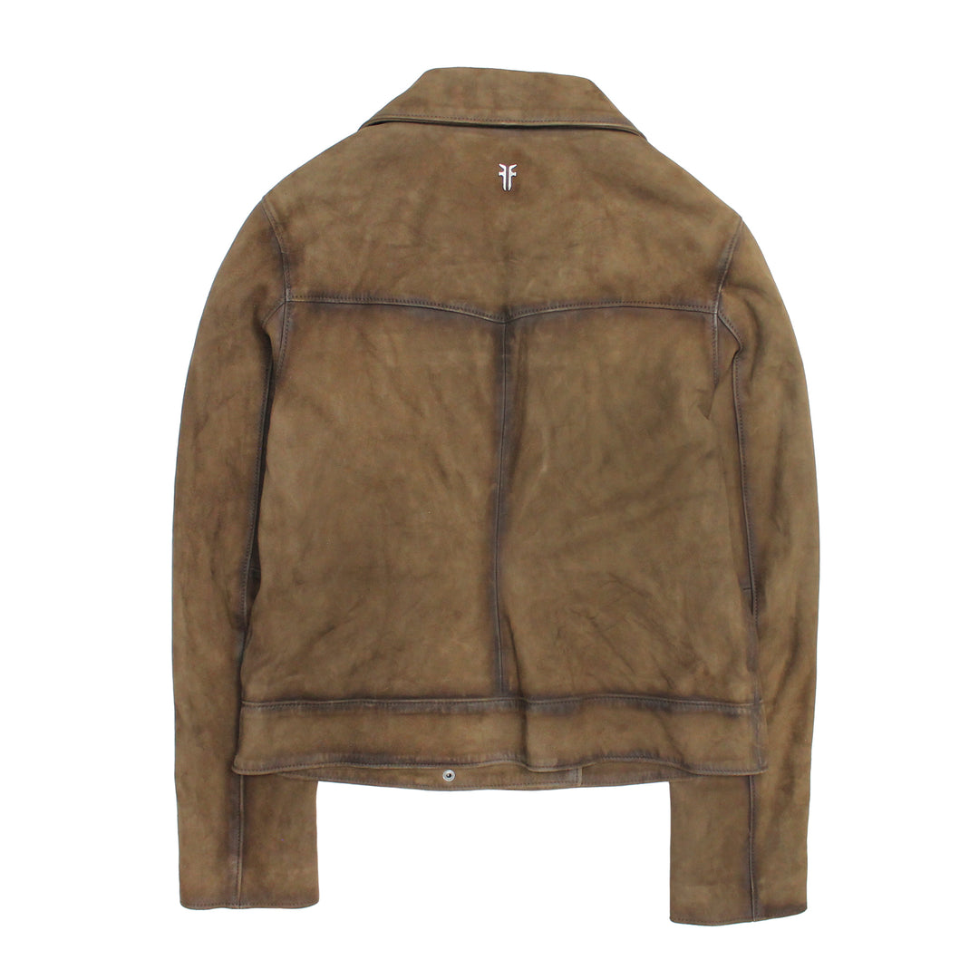 Women’s Dark Taupe Oakley Vintage Suede Biker Jacket | Frye Hot Sale