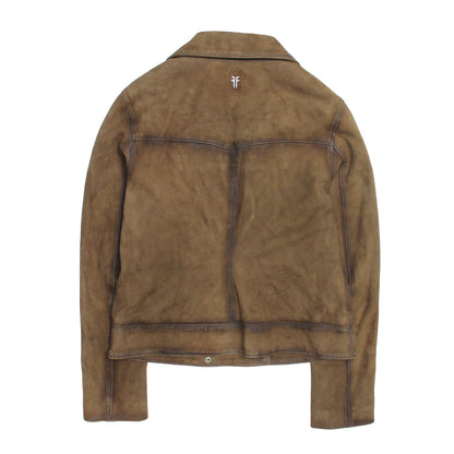 Women’s Dark Taupe Oakley Vintage Suede Biker Jacket | Frye Hot Sale