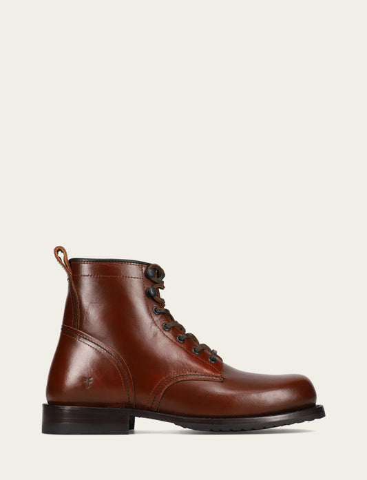 Men's Mahogany Hudson Workboot Plain Toe | Frye Quality