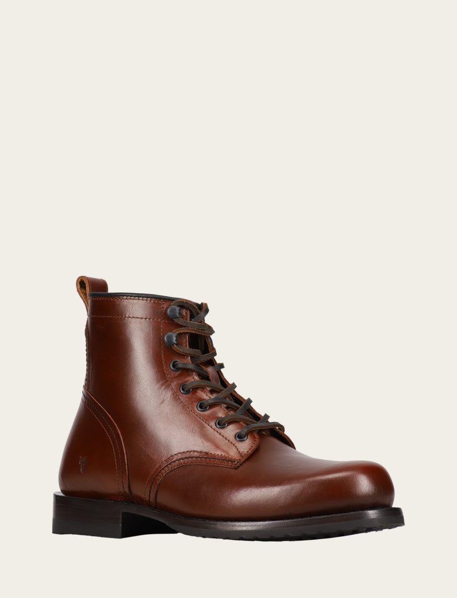 Men's Mahogany Hudson Workboot Plain Toe | Frye Quality