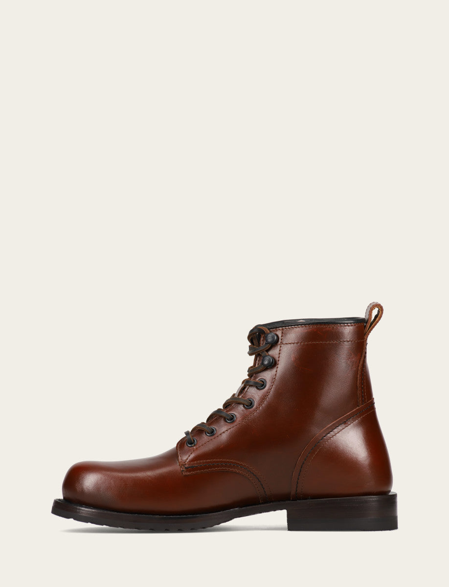 Men's Mahogany Hudson Workboot Plain Toe | Frye Quality