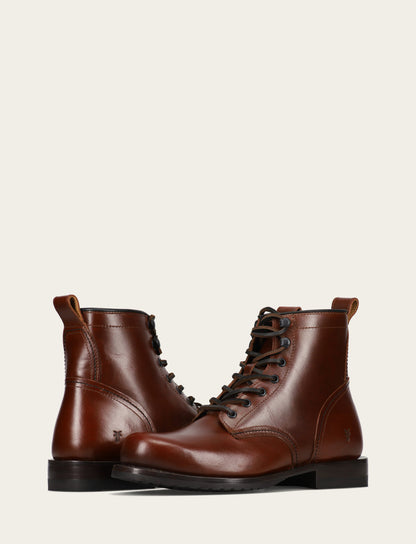 Men's Mahogany Hudson Workboot Plain Toe | Frye Quality