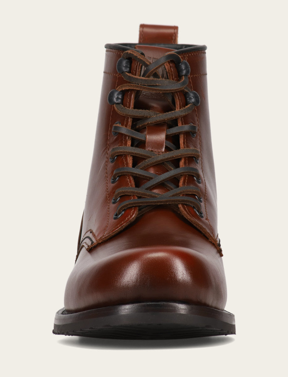 Men's Mahogany Hudson Workboot Plain Toe | Frye Quality