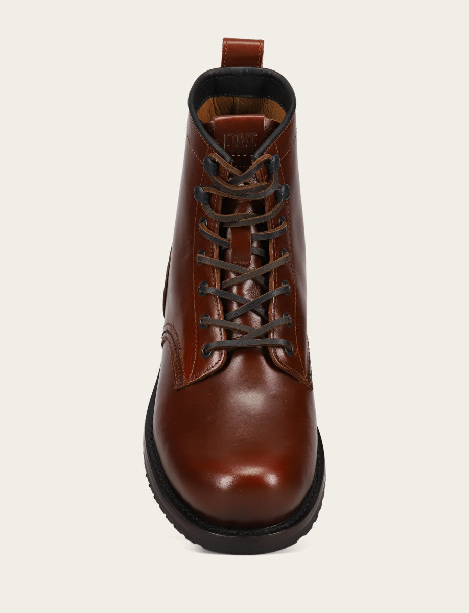 Men's Mahogany Hudson Workboot Plain Toe | Frye Quality