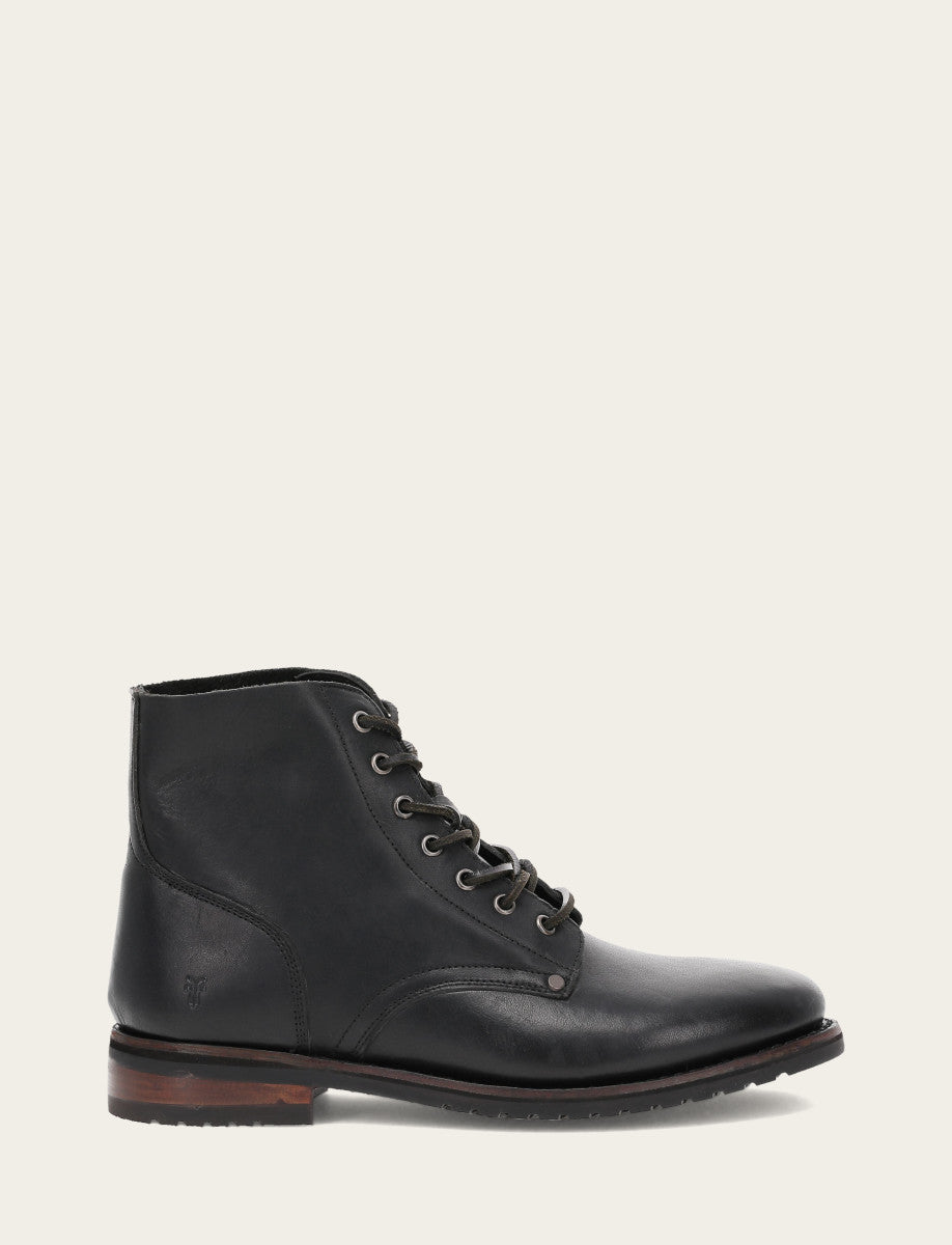 Men's Black Barrett Lace Up Boots | Frye Premium