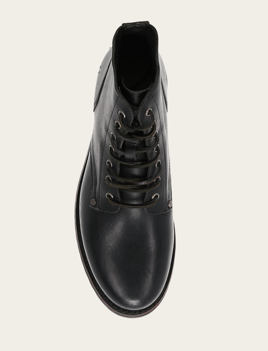 Men's Black Barrett Lace Up Boots | Frye Premium