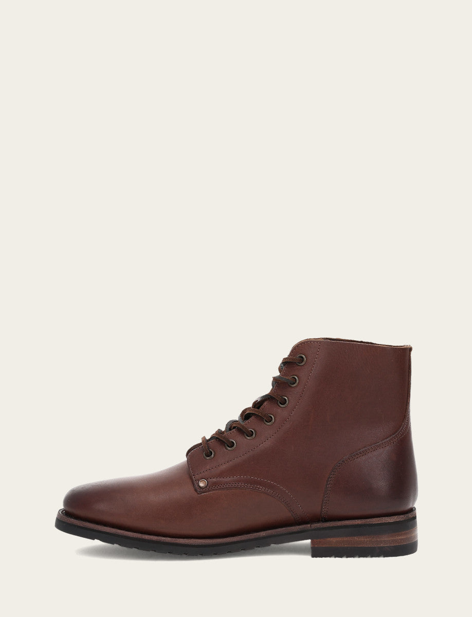 Men's Cognac Barrett Lace Up Boots | Frye Premium