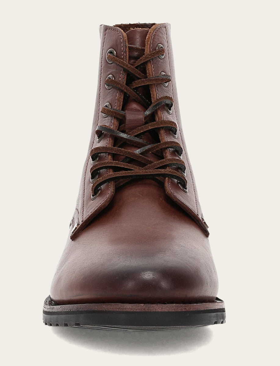 Men's Cognac Barrett Lace Up Boots | Frye Premium