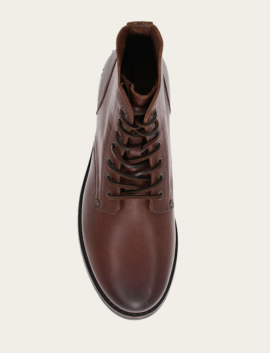 Men's Cognac Barrett Lace Up Boots | Frye Premium