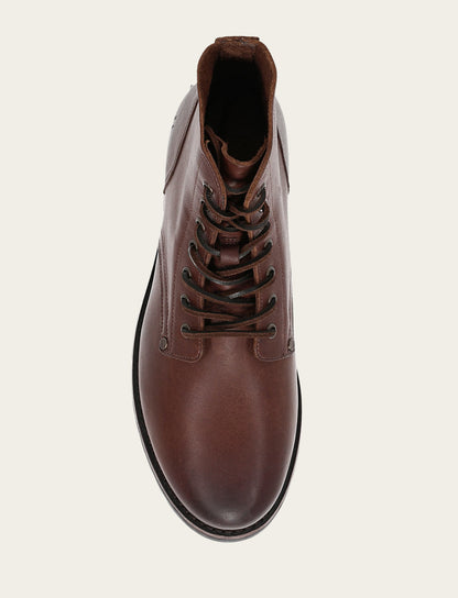 Men's Cognac Barrett Lace Up Boots | Frye Premium
