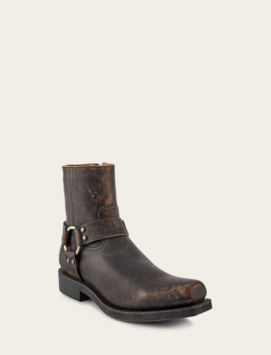 Men's Antiqued Black Conway Harness Moto Boots | Frye Featured