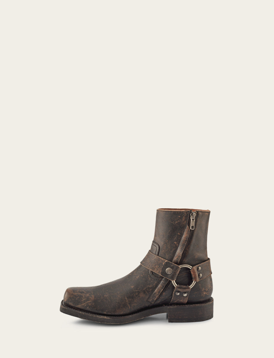 Men's Antiqued Black Conway Harness Moto Boots | Frye Featured