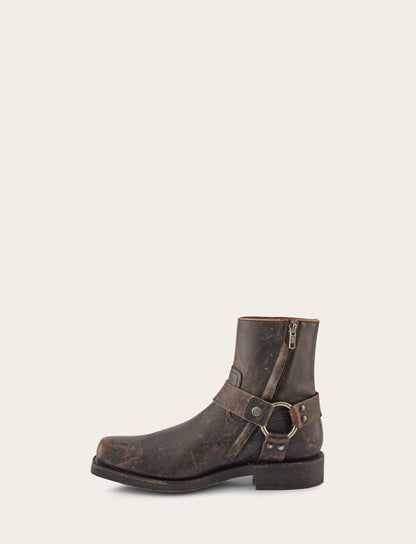 Men's Antiqued Black Conway Harness Moto Boots | Frye Featured