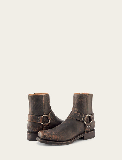 Men's Antiqued Black Conway Harness Moto Boots | Frye Featured