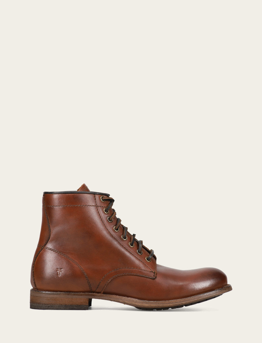 Men's Cognac Tyler Flex Lace Up Boots | Frye Latest