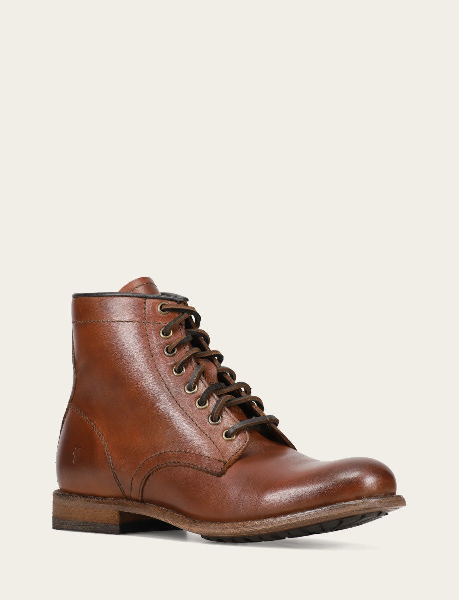 Men's Cognac Tyler Flex Lace Up Boots | Frye Latest