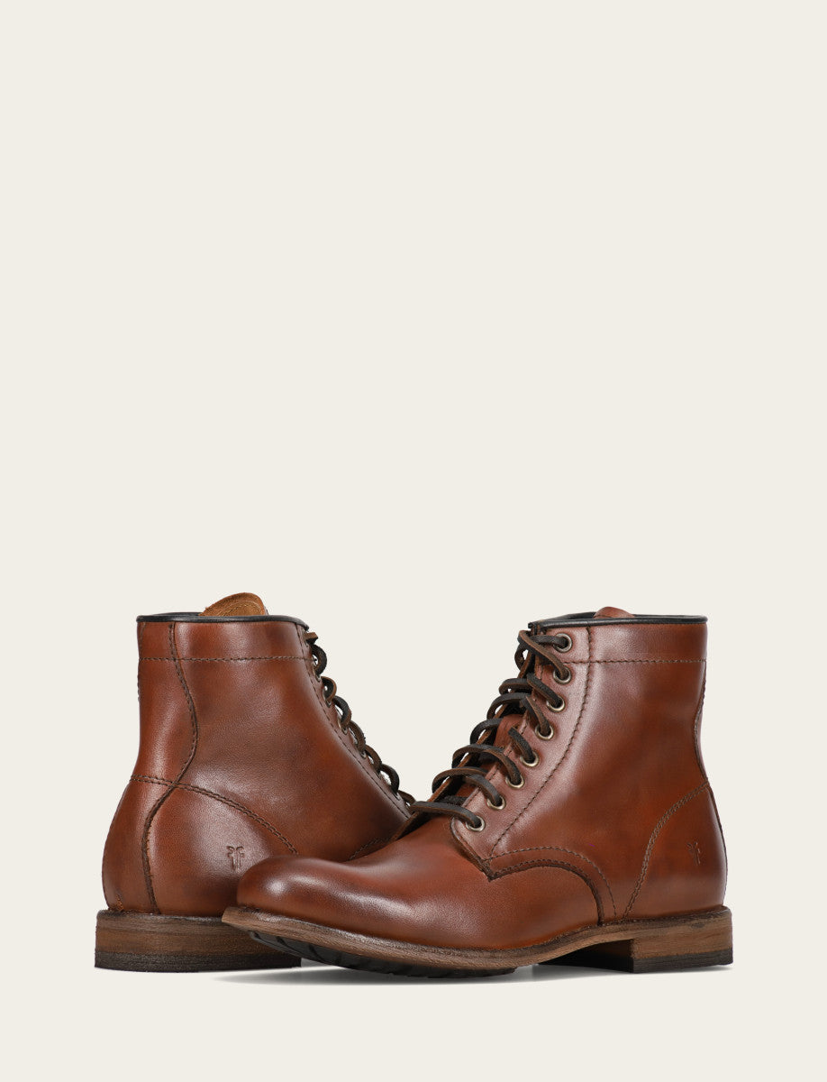 Men's Cognac Tyler Flex Lace Up Boots | Frye Latest