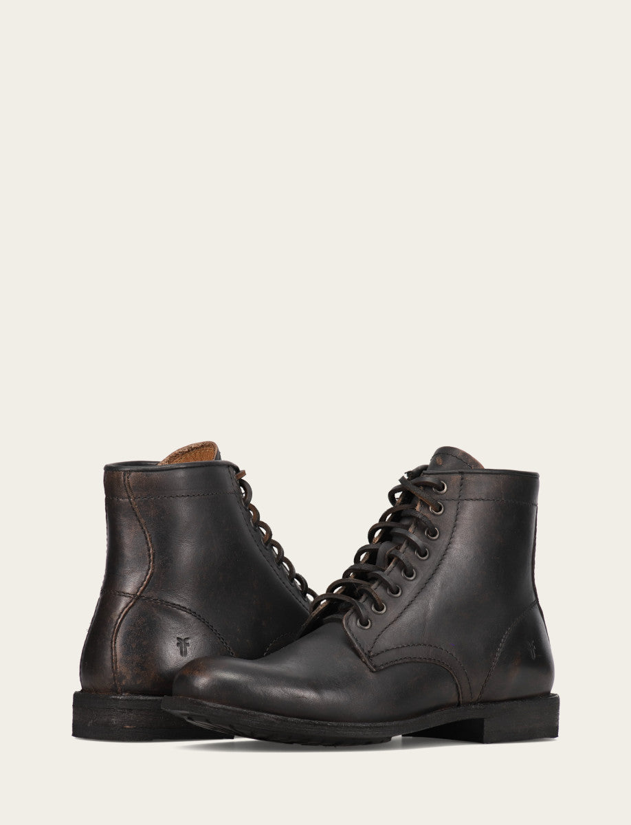Men's Antiqued Black Tyler Flex Lace Up Boots | Frye Recommended