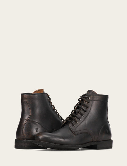 Men's Antiqued Black Tyler Flex Lace Up Boots | Frye Recommended