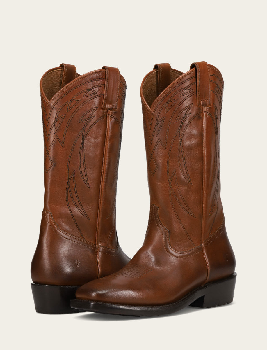 Men's Caramel Nash Deco Stitch Pull On Boots | Frye Value
