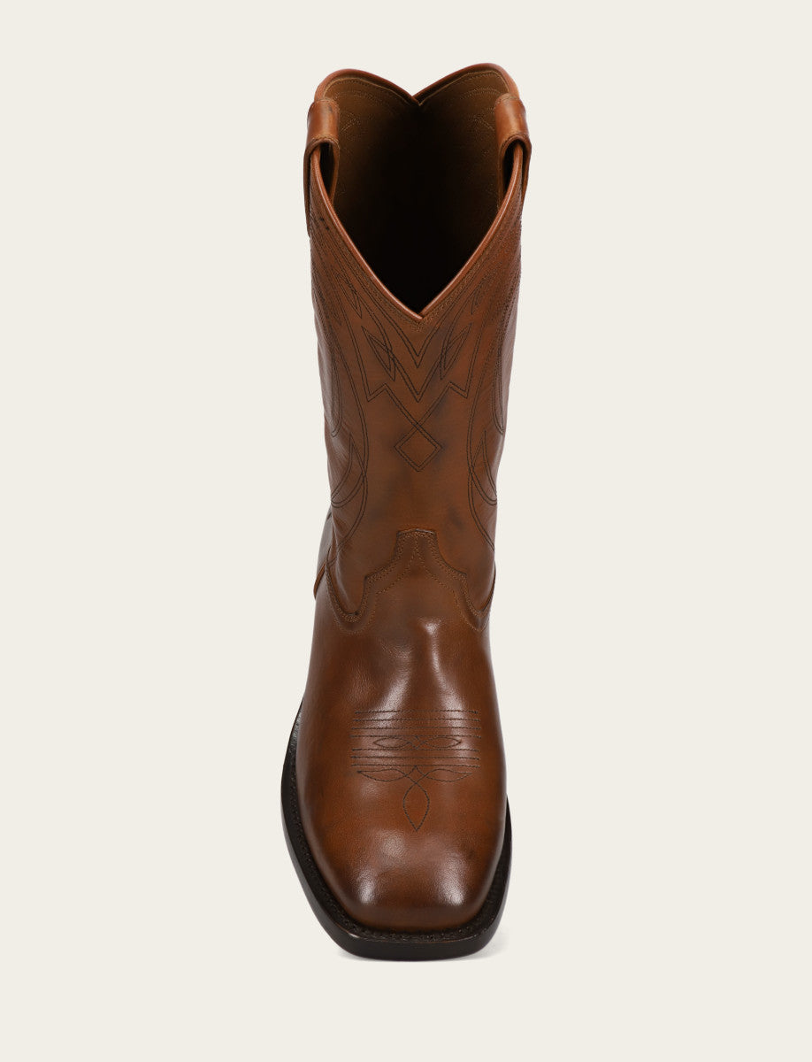 Men's Caramel Nash Deco Stitch Pull On Boots | Frye Value