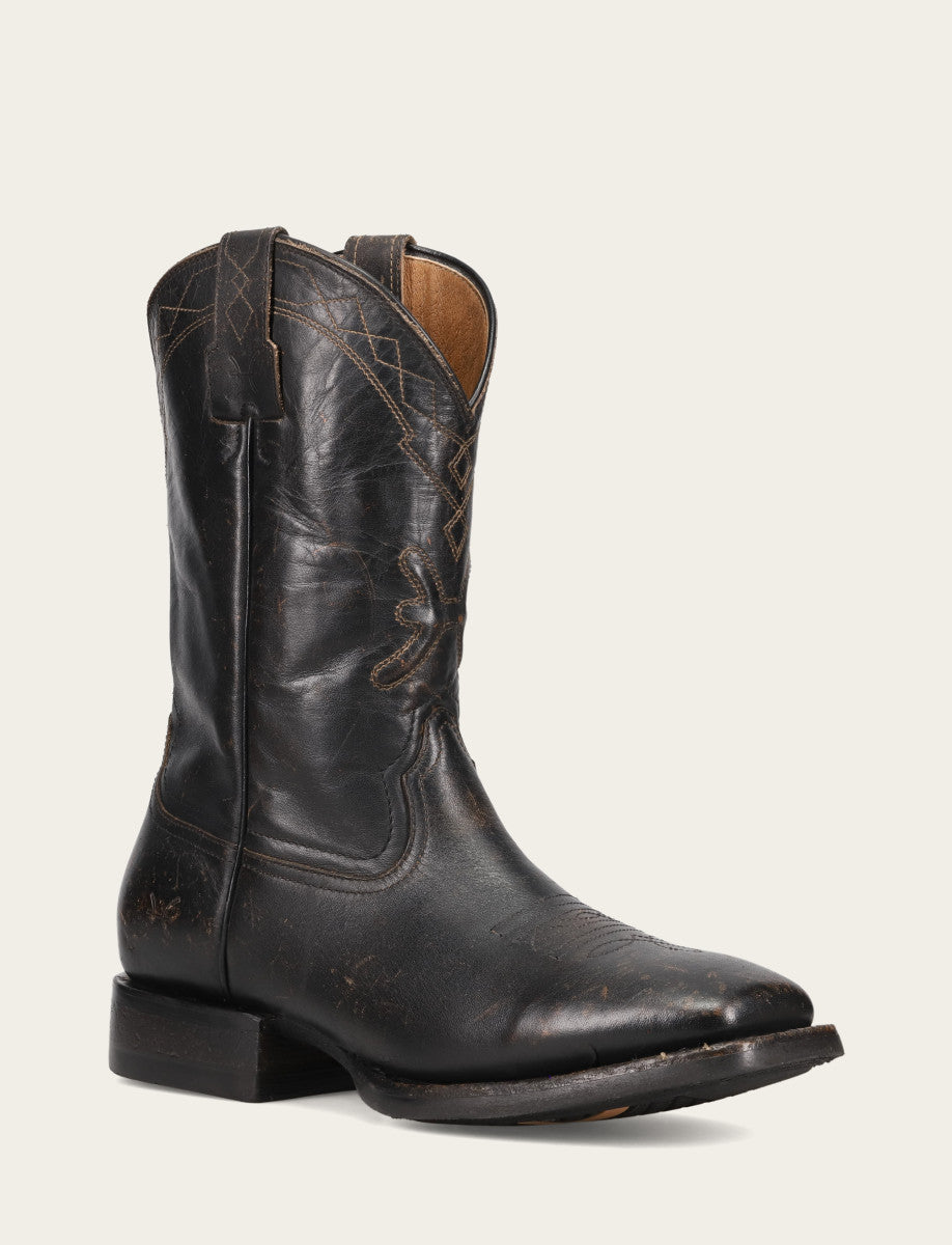 Men's Black Hauser Logo Stitch Boots | Frye Everyday
