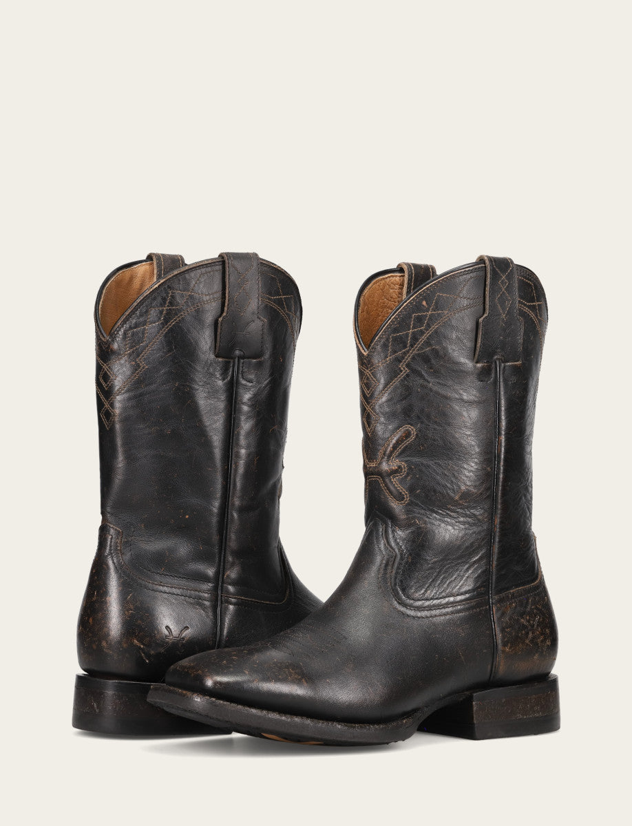 Men's Black Hauser Logo Stitch Boots | Frye Everyday