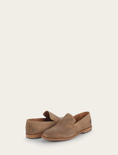 Men's Ash Waxed Suede Chris Venetian Loafers | Frye Popular