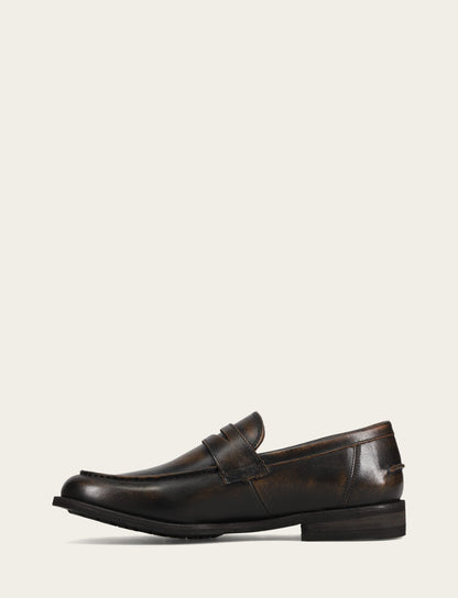 Men's Brown Brush Off Tyler Flex Penny Loafer | Frye Everyday