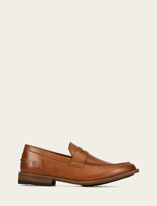Men's Caramel Tyler Flex Penny Loafers | Frye Classic