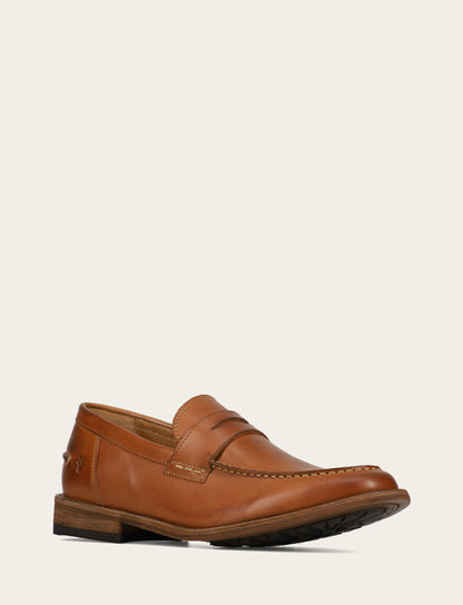 Men's Caramel Tyler Flex Penny Loafers | Frye Classic