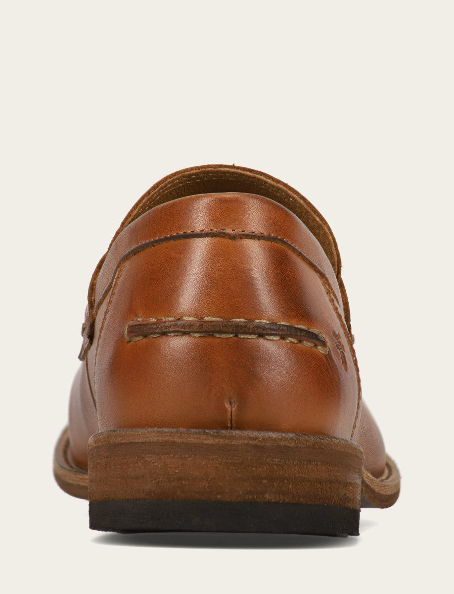 Men's Caramel Tyler Flex Penny Loafers | Frye Classic