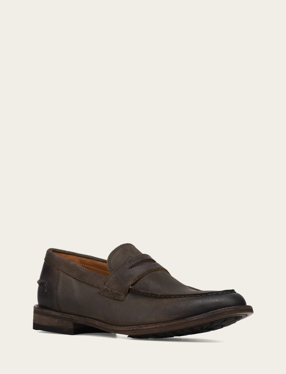 Men's Chocolate Tyler Flex Penny Loafers | Frye Value