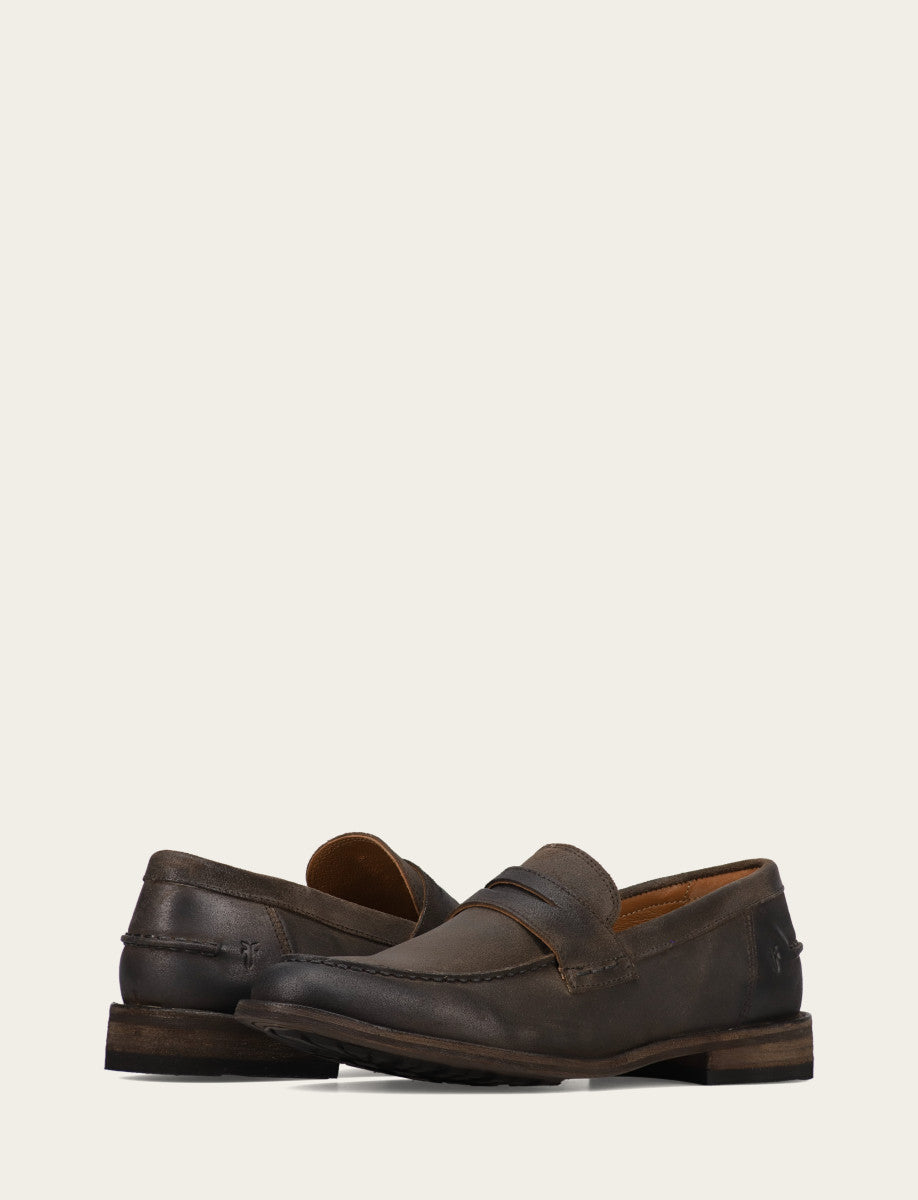 Men's Chocolate Tyler Flex Penny Loafers | Frye Value