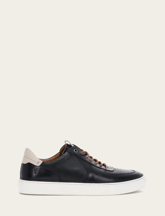 Men's Black Astor Low Lace Court Sneakers | Frye Trusted