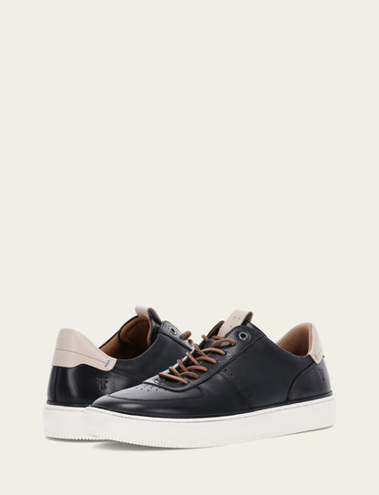 Men's Black Astor Low Lace Court Sneakers | Frye Trusted