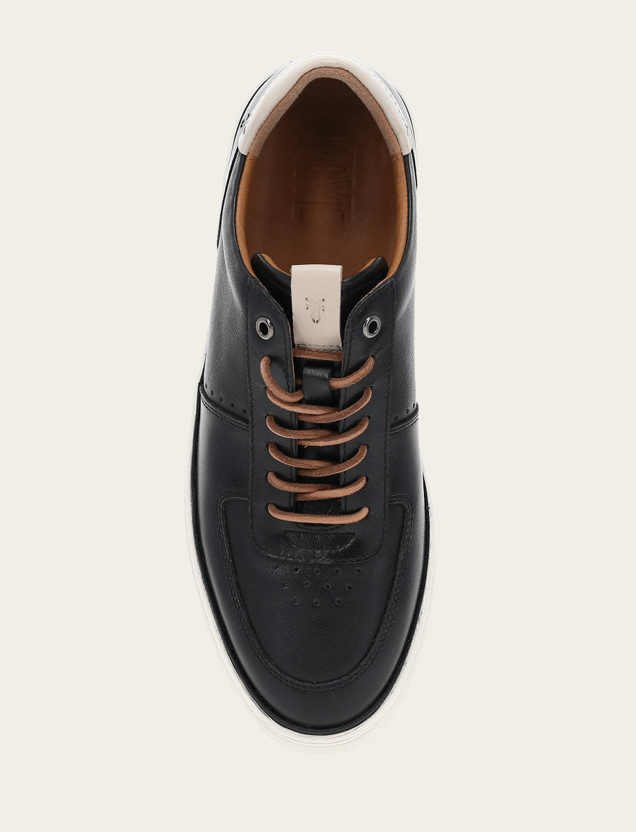 Men's Black Astor Low Lace Court Sneakers | Frye Trusted