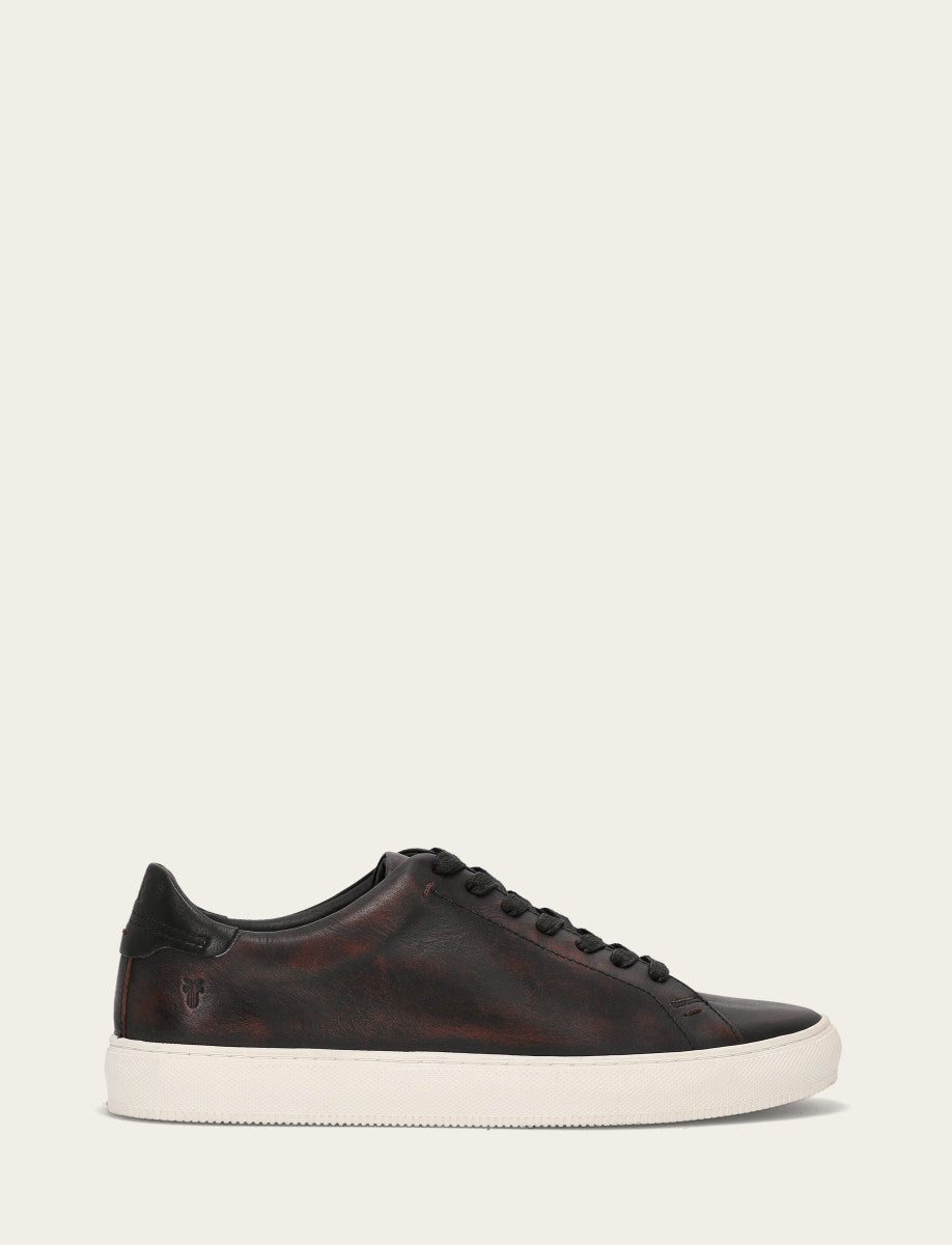 Men's Antiqued Black Astor Low Lace Slip On Sneakers | Frye Value