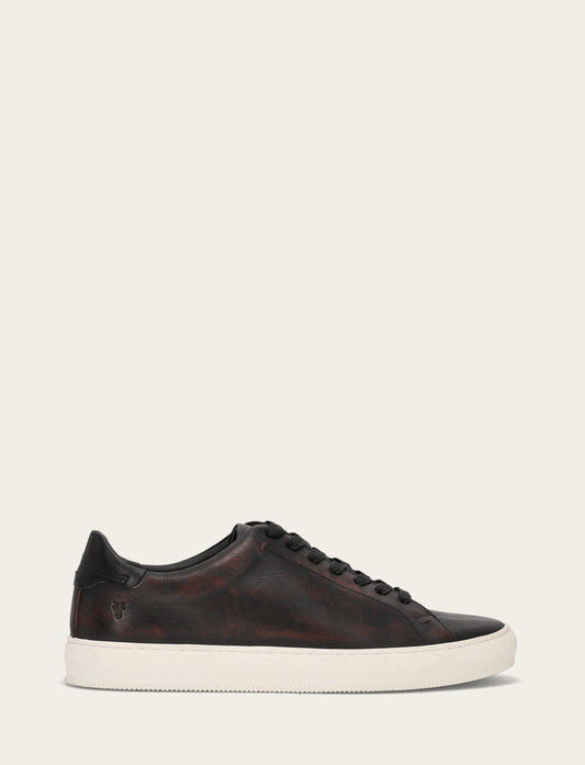 Men's Antiqued Black Astor Low Lace Slip On Sneakers | Frye Value