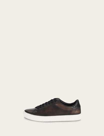 Men's Antiqued Black Astor Low Lace Slip On Sneakers | Frye Value